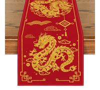 Artoid Mode Dragon Chinese New Year 2026 Table Runner, Seasonal Winter Kitchen Dining Table Decoration for Home Party Decor 40x180 cm