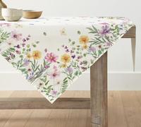 Artoid Mode Flowers Butterflies Spring Table Cloth, 85x85 cm Seasonal Summner Decorative Table Cover For Party Home Table Decorations