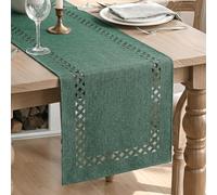 Artoid Mode Forest Green Geometric Hollow Christmas Table Runner 40x180cm
