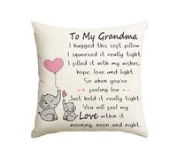 Artoid Mode Grandma Gifts From Granddaughter Grandson Grandmother Nana Cushion Cover, 45x45 cm Mother's Day Birthday Throw Pillow Cover Case Decor