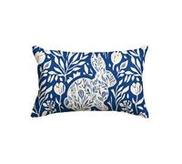 Artoid Mode Monochrome Sketch Rabbit Leaves Flowers Easter Cushion Cover, 30x50 cm Spring Decorative Pillow Case Cover Sofa Living Room Outdoor Decor