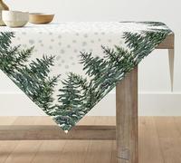 Artoid Mode Pine Tree Snowflake Christmas Table Cloth, 85x85 cm Winter Merry Xmas Decorative Table Cover For Party Home Decorations