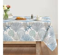 Artoid Mode Shells Starfish Coral Reefs Summer Table Cloth, Rectangular 140x220 cm Decorative Table Cover Protector For Party Home Table Decorations
