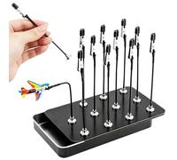 Artomnivera 12PCS Model Painting Stand Base Holder Magnetic Bendable Alligator Clip Sticks Set Metal Wire Clamps with Storage Box for Miniature Painting Airbrush Modelling Tools