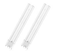 Artomnivera 18W/830 2G11 4-Pin Fluorescent Light Bulbs, Low Energy Compact Fluorescent Lamp, 220V Compact Energy Saving Lamps (Warm White 6500K) (2)
