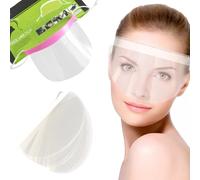 Artomnivera 50Pcs Clear Face Visors, Eye Shield After Cataract Surgery, Plastic Transparent Shower Face Eye Protector Shields Visors for Microblading, Permanent Makeup, Eyelash Extensions