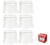 Artomnivera 6 Pack Clear Plastic Fire Alarm Protective Cover Hinged Call Point Cover Guard Transparent 9x9cm Fits Standard Manual Alarm Call Points Schools Offices Warehouses