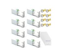 Artomnivera 8Pcs Self Ear Piercing Kit, 5mm Crown Disposable Piercing Gun, Sterile Painless Ear Studs for Women Girls, At-Home Earring Piercing Set with Alcohol Pads (8PCS-GOLD)