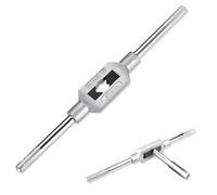 Artomnivera Adjustable Tap Wrench Handle for Metric M1-M12 & W1/16-1/2 Taps, Thread Tap Holder Reamer Hand Tapping Tool, Zinc Alloy Hand Tapping Tool with Tap Extractor Function for Machinist Repair