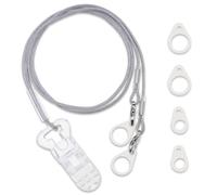 Artomnivera Hearing Aid Anti-Loss Lanyard Safety Retainer, Includes Multiple Silicone Ring Sizes-Never Lose Your Hearing Aid Again! Ideal for Daily Use by Seniors and Children