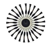 Artong 25 Skeins Black Embroidery Floss - Cotton Cross Stitch Threads for Friendship Bracelet String and DIY Embroidery Project