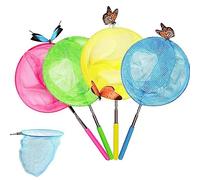 Artong 4 Colour Stainless Steel Butterfly & Insect Net with Retractable Telescopic Handle for Kids Outdoor Fishing & Nature Exploration