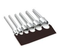 Artong 6 Pieces Leather Cutting Tools Half-Round Shaped Cutter for Crafting Strap Belt, Wallet and Bag 5-50 mm Half-Round Cutter Punch