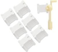 Artong Plastic Floss Bobbins 240 Pieces White Cross-Stitch Thread Holder with 1 Floss Winder for Embroidery FOSS Organizer, DIY Sewing Storage Thread Organizer (240 Pieces)