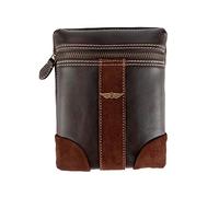 ARTONVEL Motorcycle Tank Bag, 1L - Vintage Full Grain Cowhide Leather & Velvet Leather - Waterproof & Lightweight - Ergonomic - Durable
