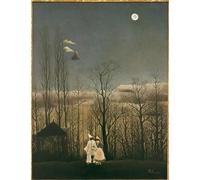 ARToPHIIU Abstract Art Picture Art Print Poster Painting for Wall A Carnival Evening by Henri Rousseau Painting on Canvas for Home Decor 60x90cm