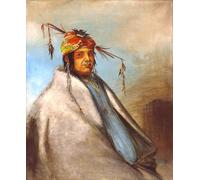 ARToPHIIU Abstract Art Picture Art Print Poster Painting for Wall a Chief by George Catlin Painting on Canvas for Home Decor 60x90cm