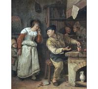ARToPHIIU Abstract Art Picture Art Print Poster Painting for Wall a Goldsmith Melting Down a Woman's Jewellery in the Presence of a Notary by Jan Havickszoon Steen for Home Decor 60x90cm