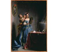 ARToPHIIU Abstract Art Picture Art Print Poster Painting for Wall a Lady At Her Toilet by Jean Raoux Painting on Canvas for Home Decor 60x90cm