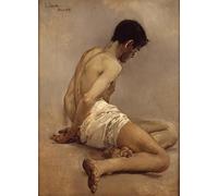 ARToPHIIU Abstract Art Picture Art Print Poster Painting for Wall Academic study from life by Joaquín Sorolla Painting on Canvas for Home Decor 60x90cm