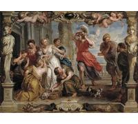 ARToPHIIU Abstract Art Picture Art Print Poster Painting for Wall Achilles Discovered by Peter Paul Rubens Painting on Canvas for Home Decor 60x90cm