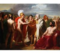 ARToPHIIU Abstract Art Picture Art Print Poster Painting for Wall Achilles Presents the Prize of Wisdom to Nestor During the Funeral Games Painting on Canvas for Home Decor 60x90cm