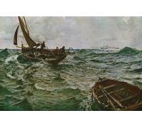 ARToPHIIU Abstract Art Picture Art Print Poster Painting for Wall Adrift by Charles Napier Hemy Painting on Canvas for Home Decor 60x90cm