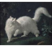 ARToPHIIU Abstract Art Picture Art Print Poster Painting for Wall Angora Cat Chasing a Animal by Jean Jacques Bachelier Painting on Canvas for Home Decor 60x90cm