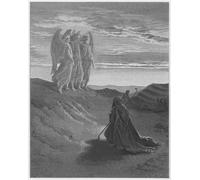 ARToPHIIU Abstract Art Picture Art Print Poster Painting for Wall Bible Abraham and the Three Angels by Gustave Dore Painting on Canvas for Home Decor 60x90cm
