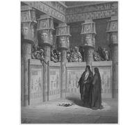 ARToPHIIU Abstract Art Picture Art Print Poster Painting for Wall Bible Moses and Aaron Before Pharaoh by Gustave Dore Painting on Canvas for Home Decor 60x90cm