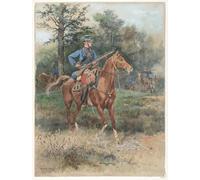 ARToPHIIU Abstract Art Picture Art Print Poster Painting for Wall Chasseur À Cheval by Jean Baptiste Edouard Detaille Painting on Canvas for Home Decor 60x90cm