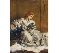 ARToPHIIU Abstract Art Picture Art Print Poster Painting for Wall Daydream Young Red Headed Girl Withottoman by Alfred Emile Stevens Painting on Canvas for Home Decor 60x90cm
