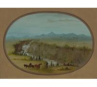 ARToPHIIU Abstract Art Picture Art Print Poster Painting for Wall Falls of the Snake River by George Catlin Painting on Canvas for Home Decor 60x90cm