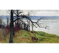 ARToPHIIU Abstract Art Picture Art Print Poster Painting for Wall From the High Bank by Isaac Levitan Painting on Canvas for Home Decor 60x90cm
