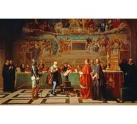 ARToPHIIU Abstract Art Picture Art Print Poster Painting for Wall Galileo Galilei Before Members of the Holy Office in the Vatican in by Nicolas Robert Fleury for Home Decor 60x90cm