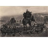ARToPHIIU Abstract Art Picture Art Print Poster Painting for Wall Hannibal Barca Crossing the Rhone by Henri Paul Motte Painting on Canvas for Home Decor 60x90cm