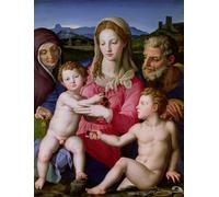 ARToPHIIU Abstract Art Picture Art Print Poster Painting for Wall Holy Family with St Anne and the Infant the Baptist by Agnolo Bronzino Painting on Canvas for Home Decor 60x90cm