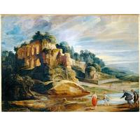 ARToPHIIU Abstract Art Picture Art Print Poster Painting for Wall Landscape With The Ruins From Palatine Hill by Peter Paul Rubens Painting on Canvas for Home Decor 60x90cm