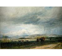 ARToPHIIU Abstract Art Picture Art Print Poster Painting for Wall Ludwea Meadows by David Cox Painting on Canvas for Home Decor 60x90cm
