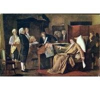 ARToPHIIU Abstract Art Picture Art Print Poster Painting for Wall Mozart Directing His Requiem on His Deathbed by Mihály Munkácsy Painting on Canvas for Home Decor 60x90cm
