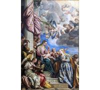 ARToPHIIU Abstract Art Picture Art Print Poster Painting for Wall Mystical Marriage of Saint Catherine by Paolo Veronese Painting on Canvas for Home Decor 60x90cm