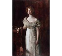 ARToPHIIU Abstract Art Picture Art Print Poster Painting for Wall Nthe Old fashioned Dressnportrait of Helen Montanverde Parker by Eakins Painting on Canvas for Home Decor 60x90cm