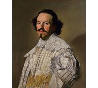 ARToPHIIU Abstract Art Picture Art Print Poster Painting for Wall Portrait of a Cavalier in the White by Frans Hals Painting on Canvas for Home Decor 60x90cm