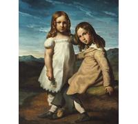 ARToPHIIU Abstract Art Picture Art Print Poster Painting for Wall Portrait of Alfred and Elisabeth Dedreux by Theodore Gericault Painting on Canvas for Home Decor 60x90cm