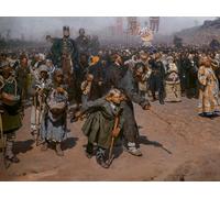 ARToPHIIU Abstract Art Picture Art Print Poster Painting for Wall Religious Procession in the Kursk Province by Ilya Efimovich Repin Painting on Canvas for Home Decor 60x90cm