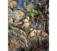 ARToPHIIU Abstract Art Picture Art Print Poster Painting for Wall Rocks Near the Caves Below the Chateau Noir by Paul Cézanne Painting on Canvas for Home Decor 60x90cm