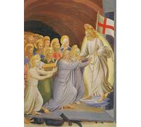 ARToPHIIU Abstract Art Picture Art Print Poster Painting for Wall Scenes of the Life of Christ Rd Depicting the Descent Into Limo Detail of Group Before Christ by Fra Angelico for Home Decor 60x90cm