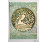 ARToPHIIU Abstract Art Picture Art Print Poster Painting for Wall the Abyss by Alphonse Mucha Painting on Canvas for Home Decor 60x90cm