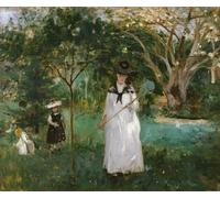 ARToPHIIU Abstract Art Picture Art Print Poster Painting for Wall the Butterfly Hunt by Berthe Morisot Painting on Canvas for Home Decor 60x90cm