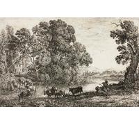 ARToPHIIU Abstract Art Picture Art Print Poster Painting for Wall the Cowherd by Claude Lorrain Painting on Canvas for Home Decor 60x90cm